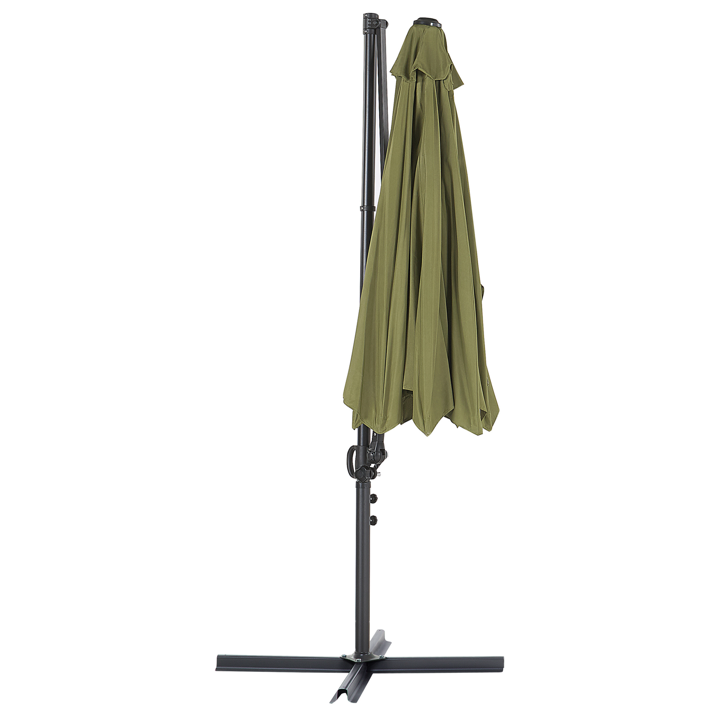 Garden Sun Parasol Taupe 295cm 360 Swivel Crank UV Resistant
