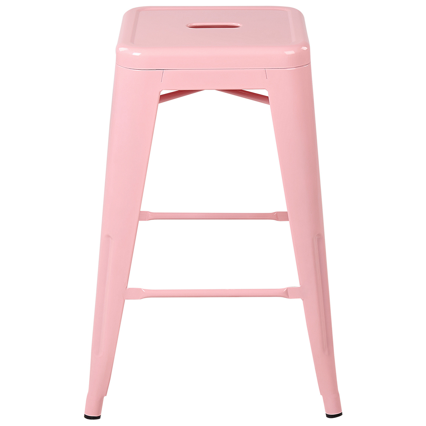 Pink 60cm Stackable Counter Height Bar Stools Set Of 2