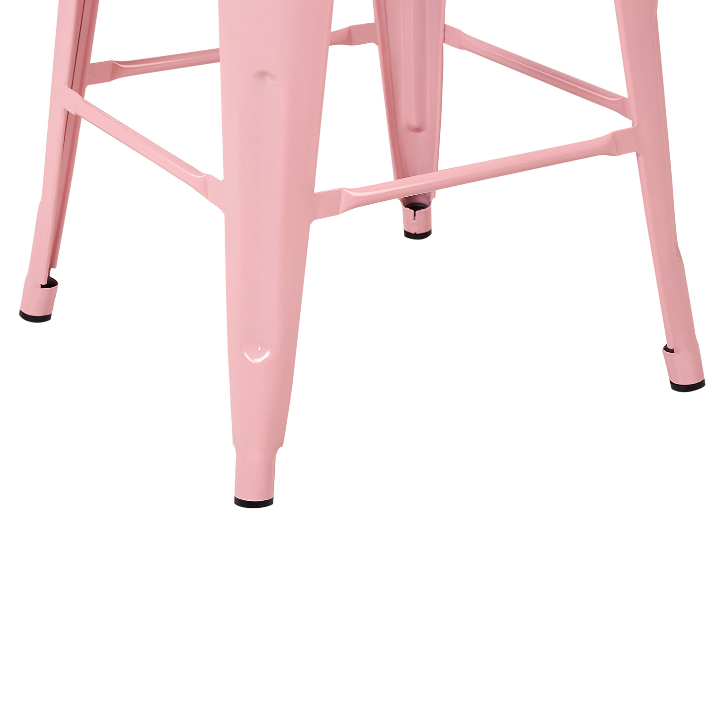 Pink 60cm Stackable Counter Height Bar Stools Set Of 2