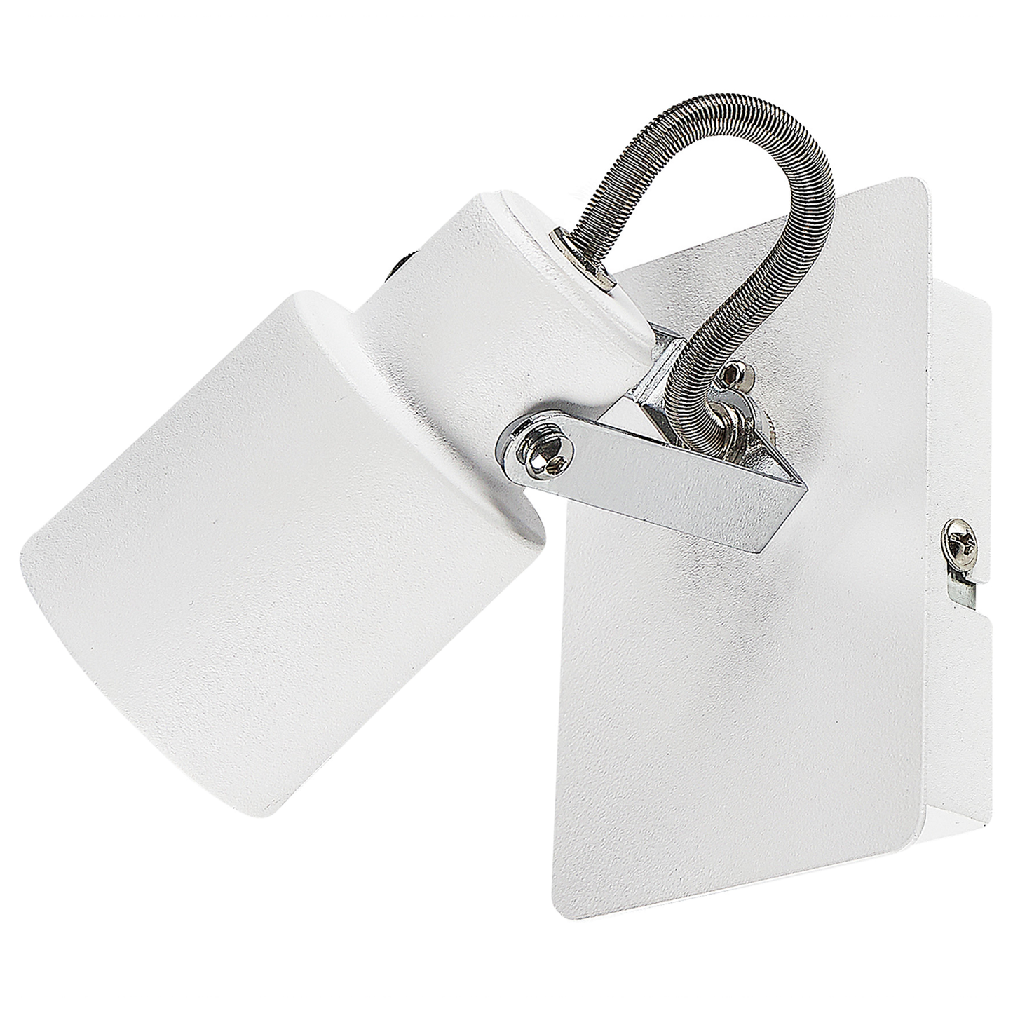 Set Of 2 White Metal 1 Light Swing Arm Wall Lamps Cone Shade