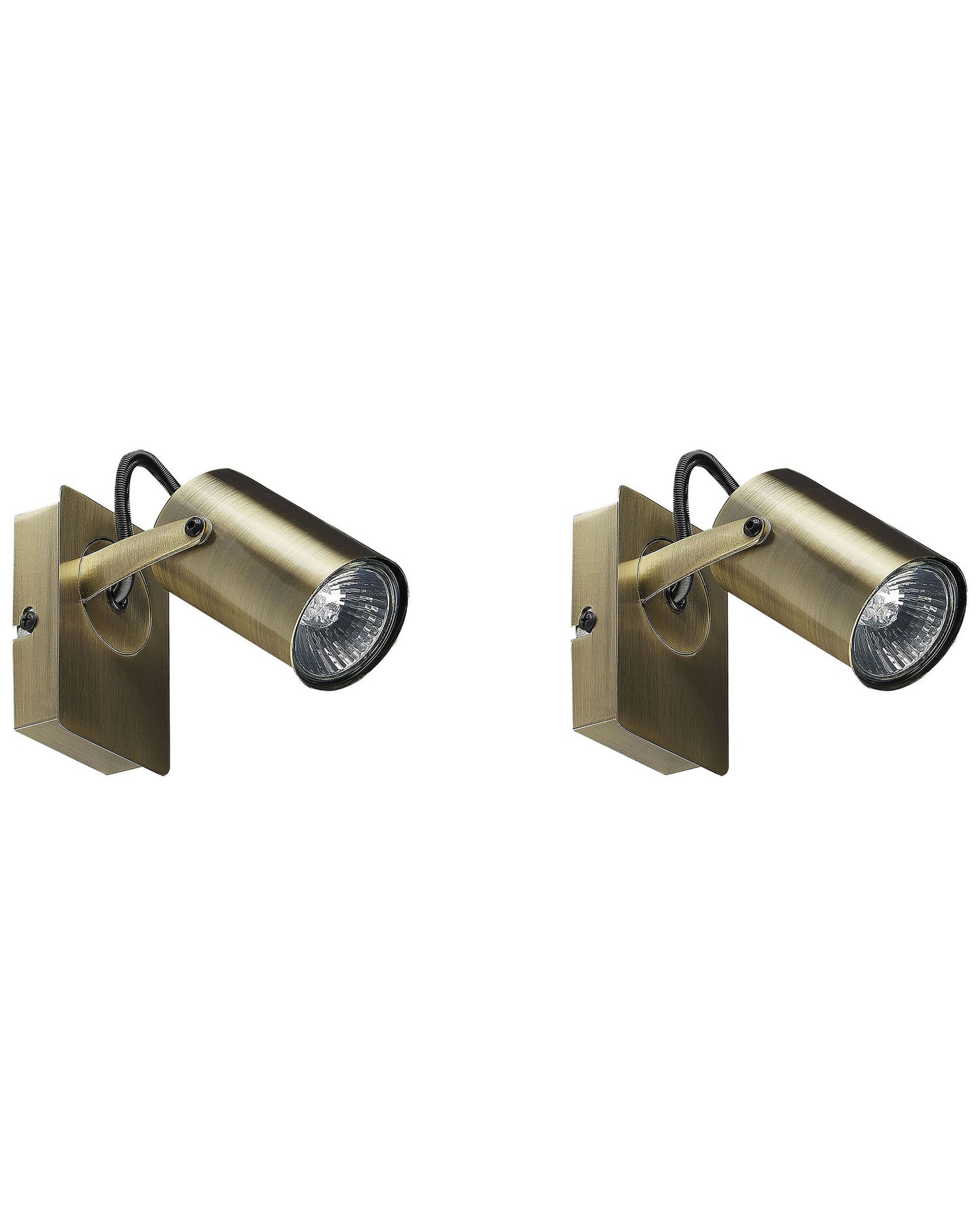Brass Industrial Wall Lamps Set Of 2 With Adjustable Arms