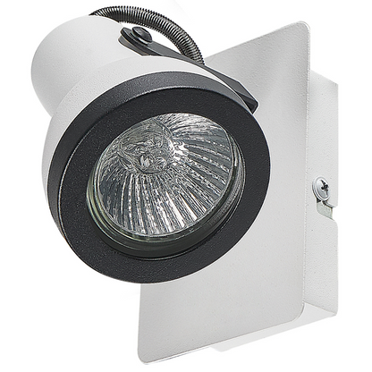 Set Of 2 Wall Lamps White And Black Metal 1 Light Swing Arm Cone Shade Spotlight