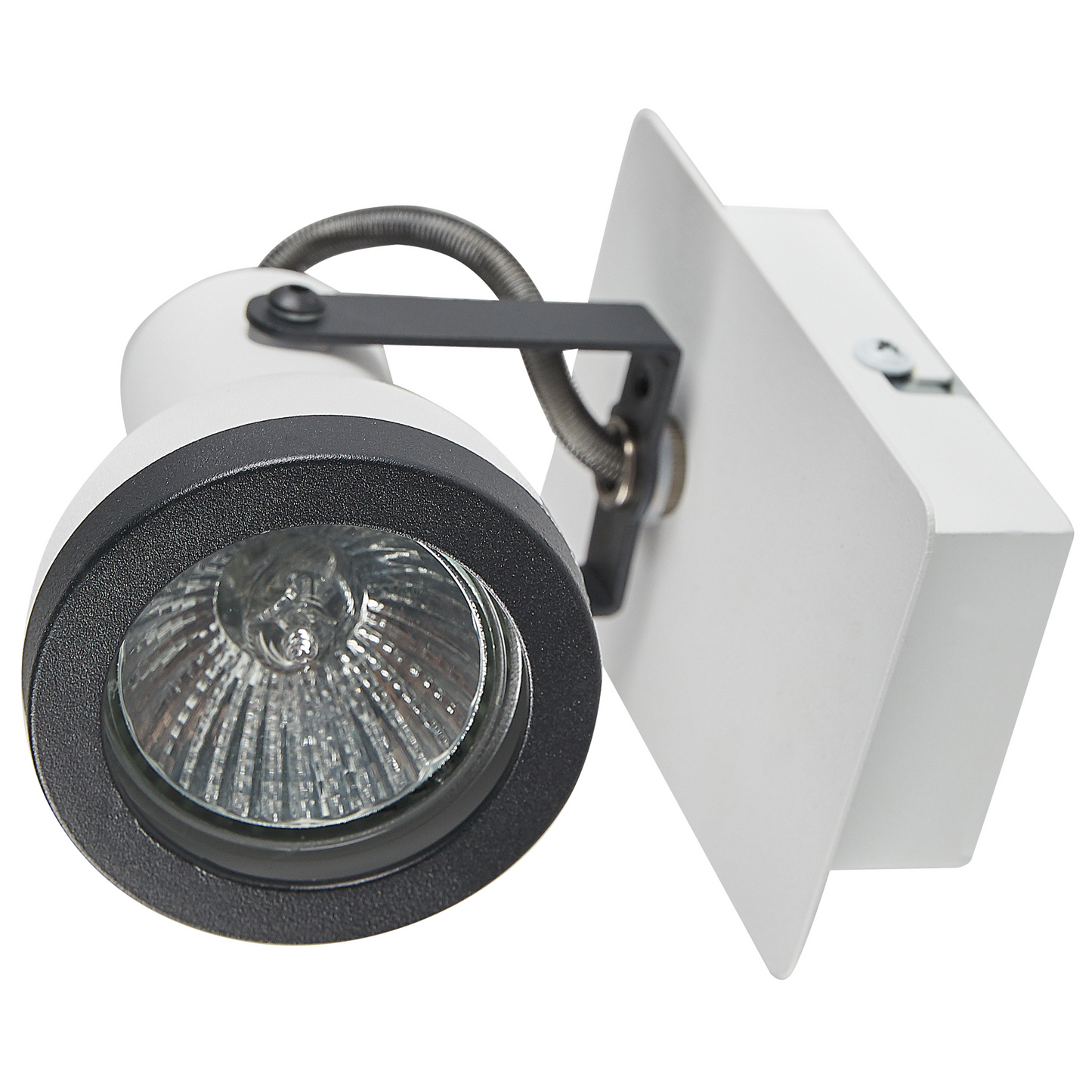 Set Of 2 Wall Lamps White And Black Metal 1 Light Swing Arm Cone Shade Spotlight
