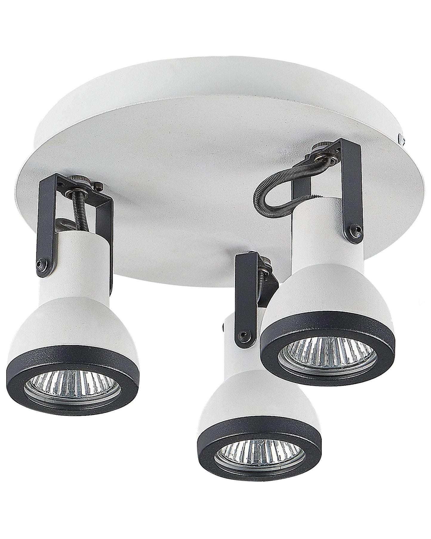 Lighting 3 Light Ceiling Lamp Black White Swing Arm Spotlight