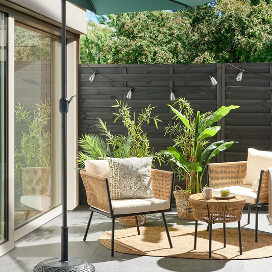Garden Parasol Green 2.7m Modern Balcony Shade