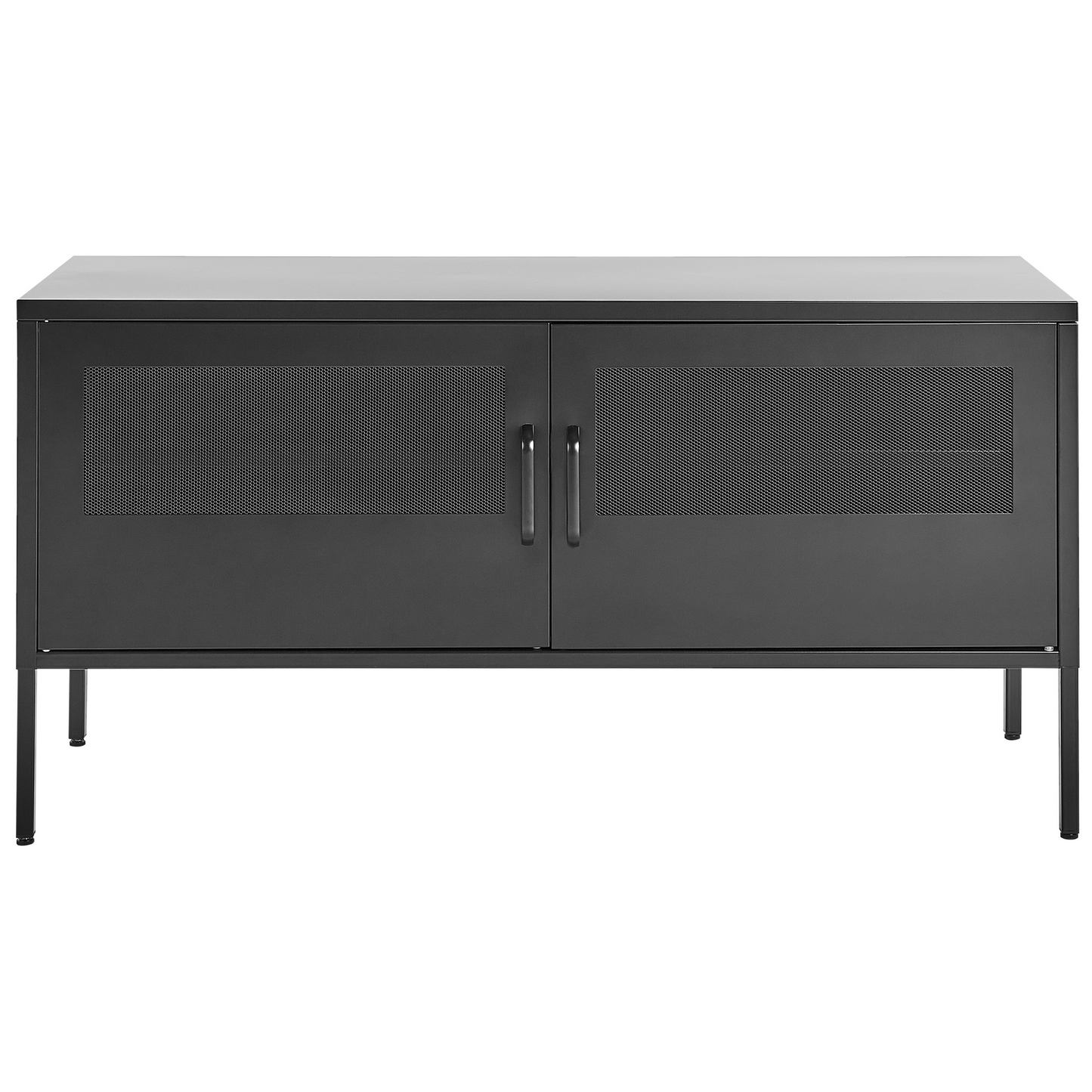 Black Steel Mesh Door Sideboard 2 Door TV Stand