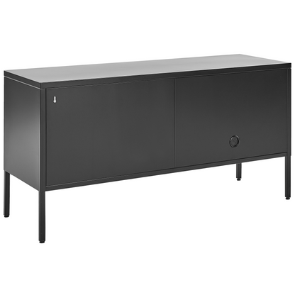 Black Steel Mesh Door Sideboard 2 Door TV Stand