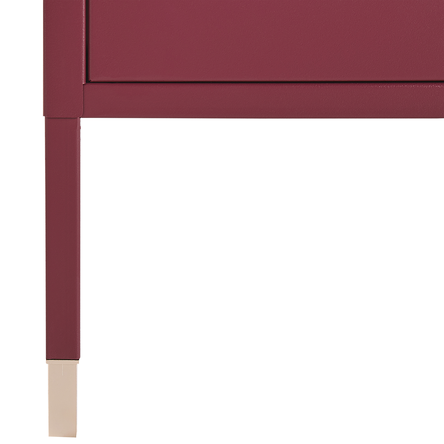 Bedside Table Dark Red Steel Mesh Door Nightstand