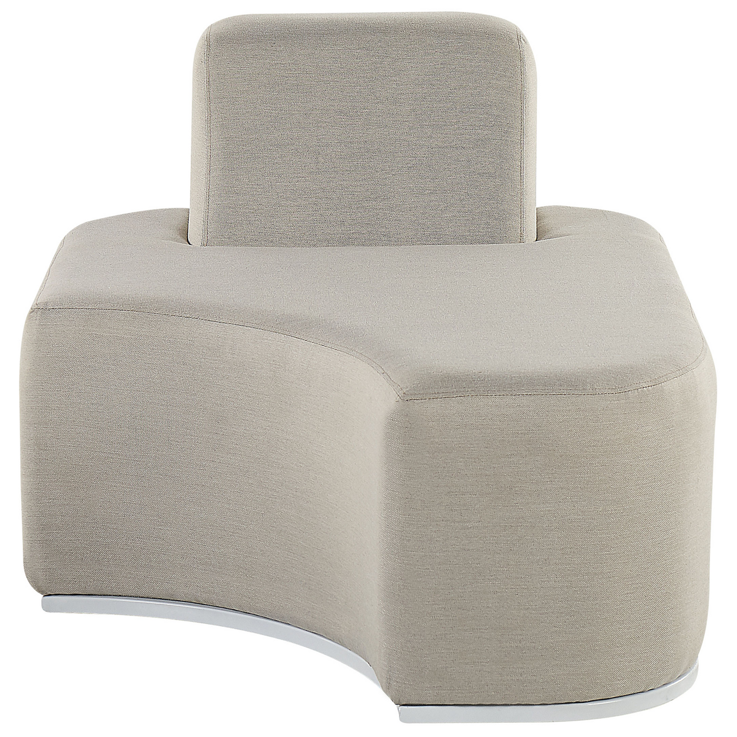 4 Seat Garden Sofa Set With Ottoman UV Resistant Quick Dry Foam Modern Outdoor Light Grey