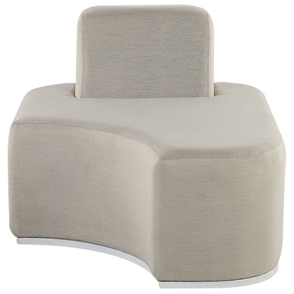 4 Seat Garden Sofa Set With Ottoman UV Resistant Quick Dry Foam Modern Outdoor Light Grey