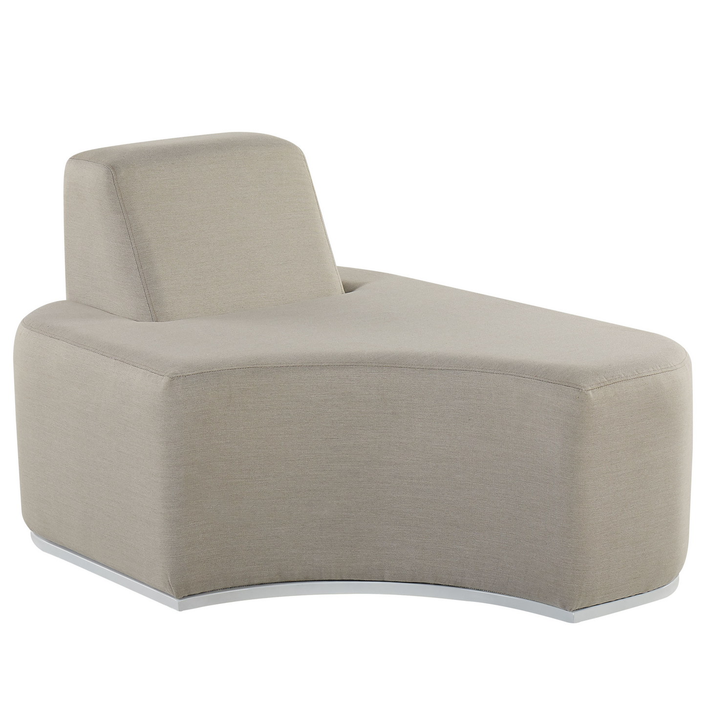 4 Seat Garden Sofa Set With Ottoman UV Resistant Quick Dry Foam Modern Outdoor Light Grey