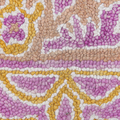Multicolor Wool Area Rug 80 x 150cm Oriental Pattern for Living Room Decor