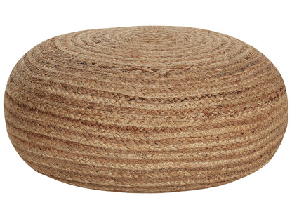 Pouffe Natural Jute 50cm Beige Boho Ottoman EPS Filled