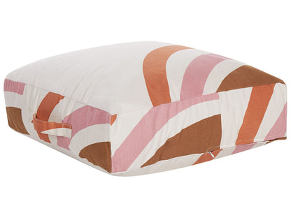 Casa Floor Cushion Multicolour Cotton 50 x 50 Abstract Pattern