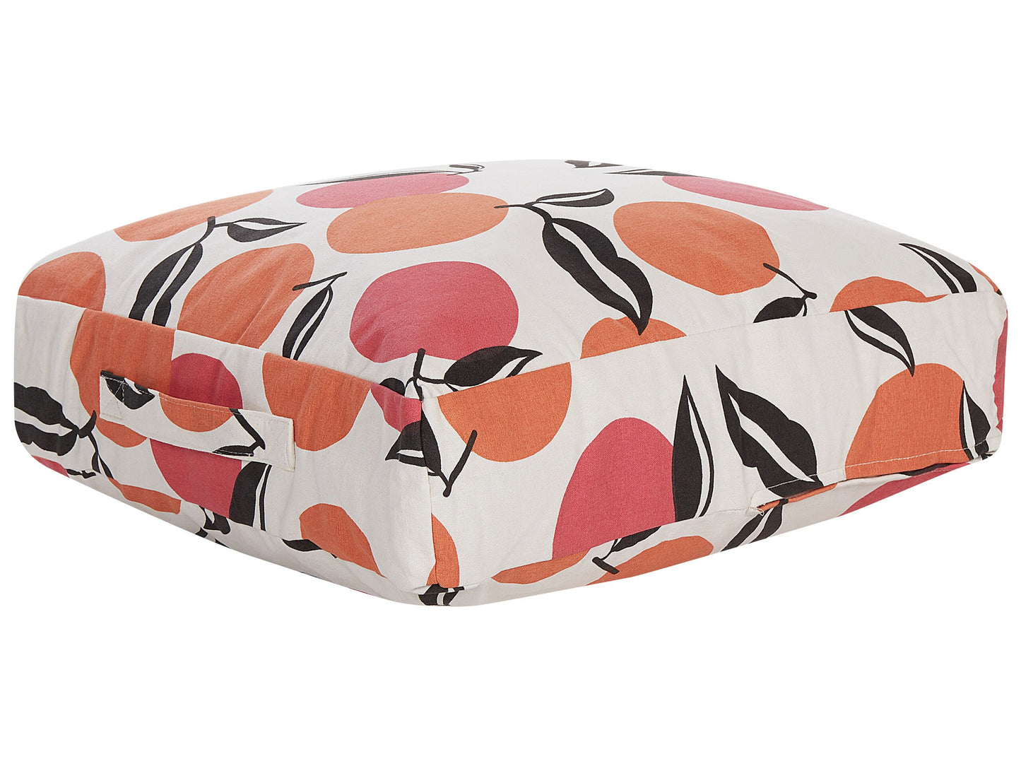 Floor Cushion Multicolour Cotton 50 x 50cm Fruits Pattern