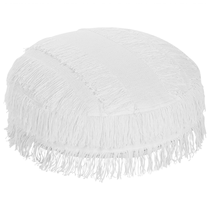 White Cotton EPS Filling Round 50cm Fluffy Floor Pillow