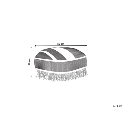 White Cotton EPS Filling Round 50cm Fluffy Floor Pillow