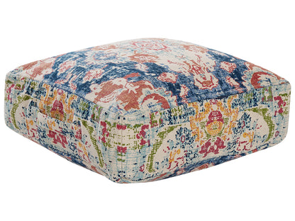 Floor Cushion Multicolour Cotton 50 x 50cm Abstract Pattern