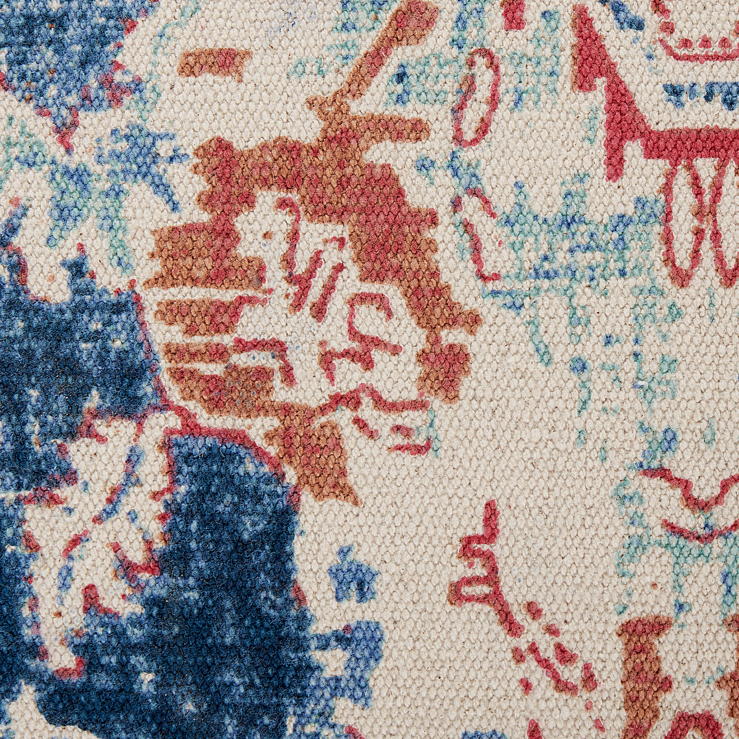 Floor Cushion Multicolour Cotton 50 x 50cm Abstract Pattern