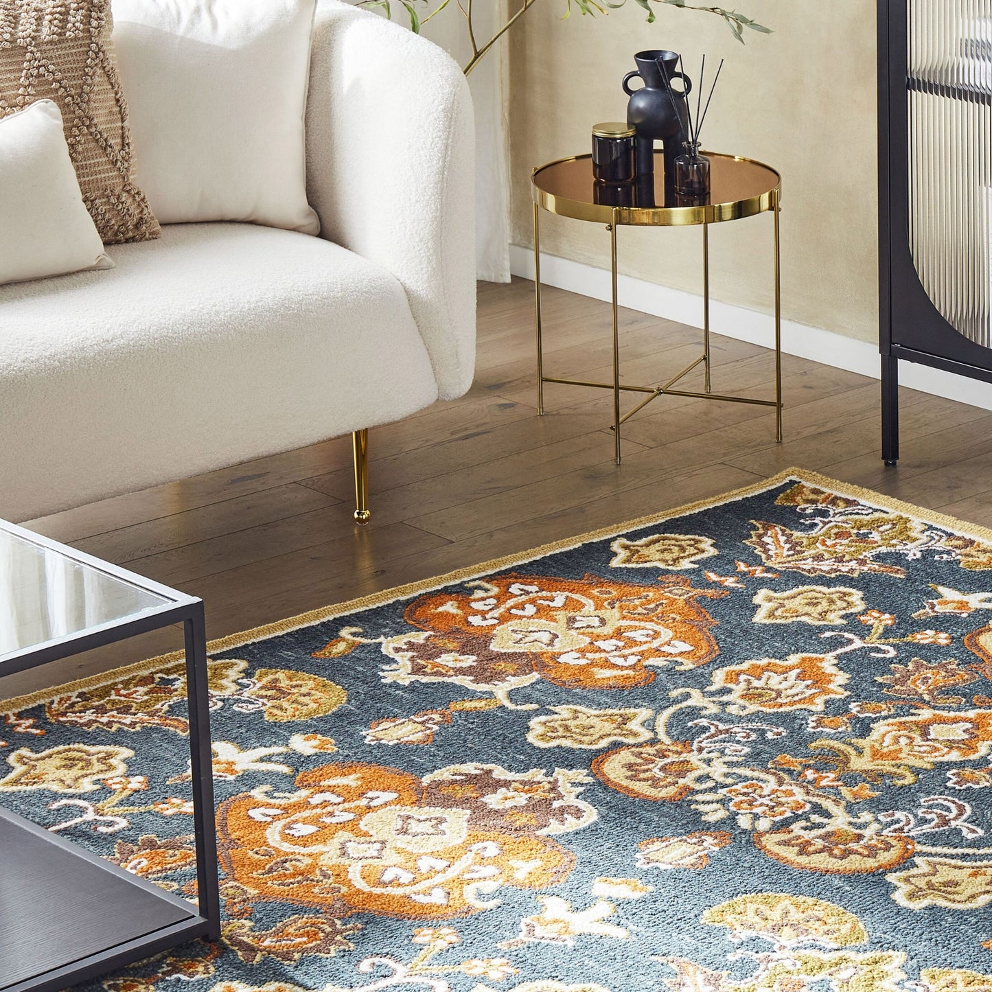 Multicolor Wool Area Rug 140 x 200cm Thick Dense Pile Oriental Pattern Design