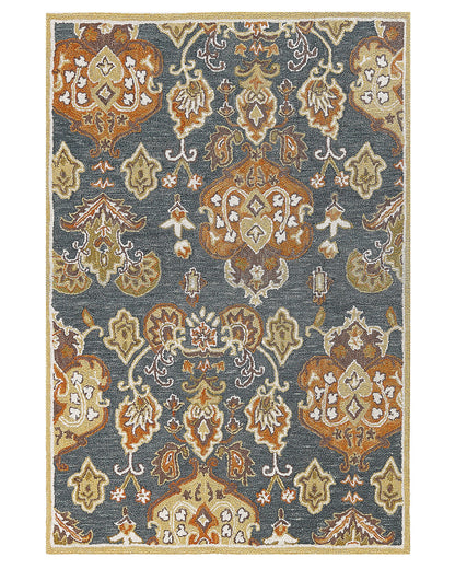 Multicolor Wool Area Rug 140 x 200cm Thick Dense Pile Oriental Pattern Design