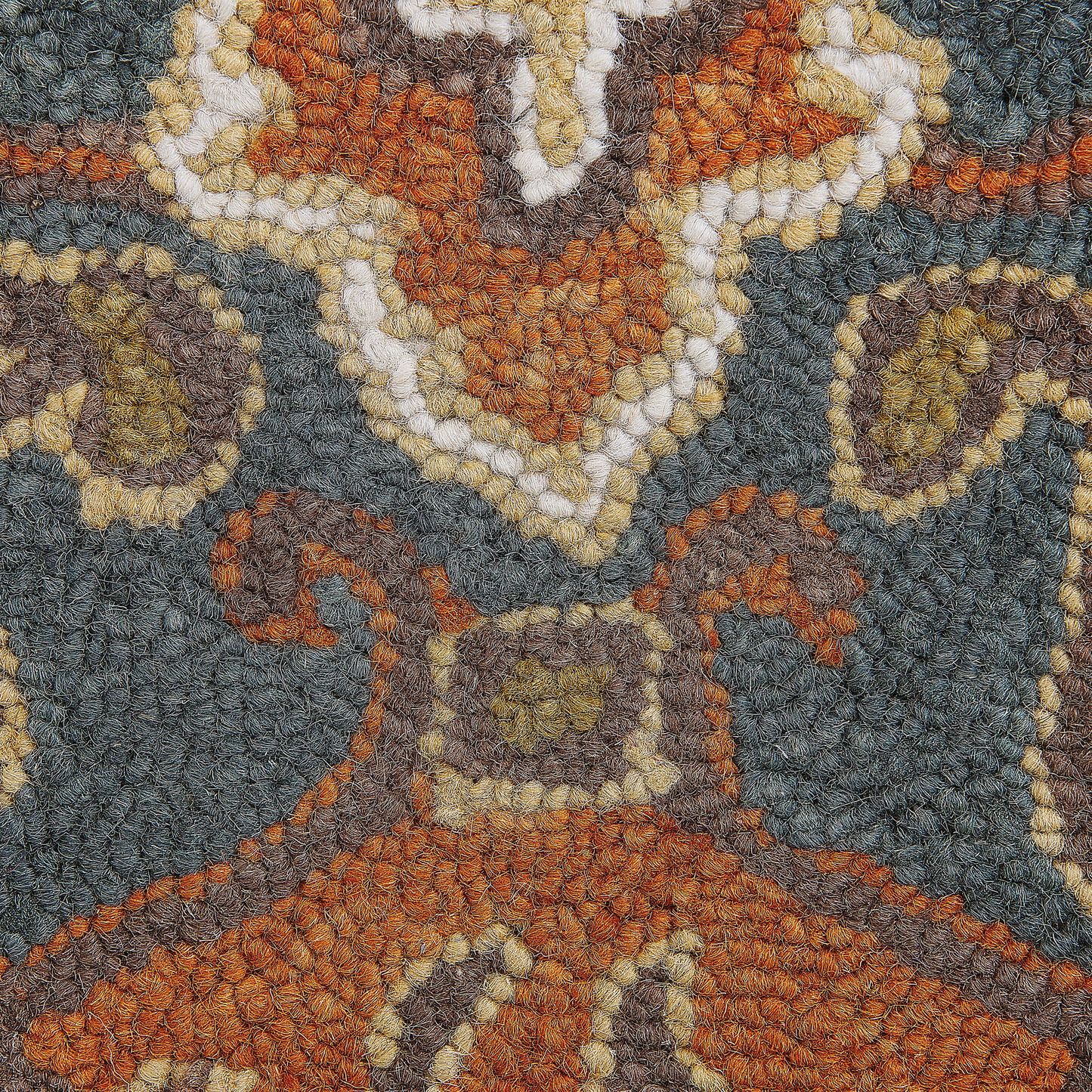 Multicolor Wool Area Rug 140 x 200cm Thick Dense Pile Oriental Pattern Design