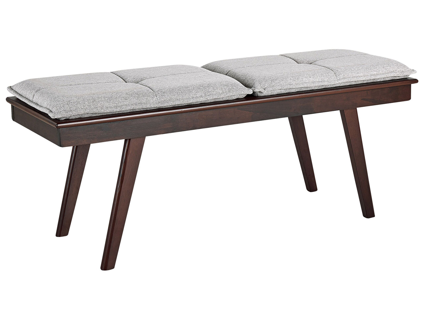 DuraHome Hallway Bench Dark Brown MDF Cushions Rectangular Retro Design