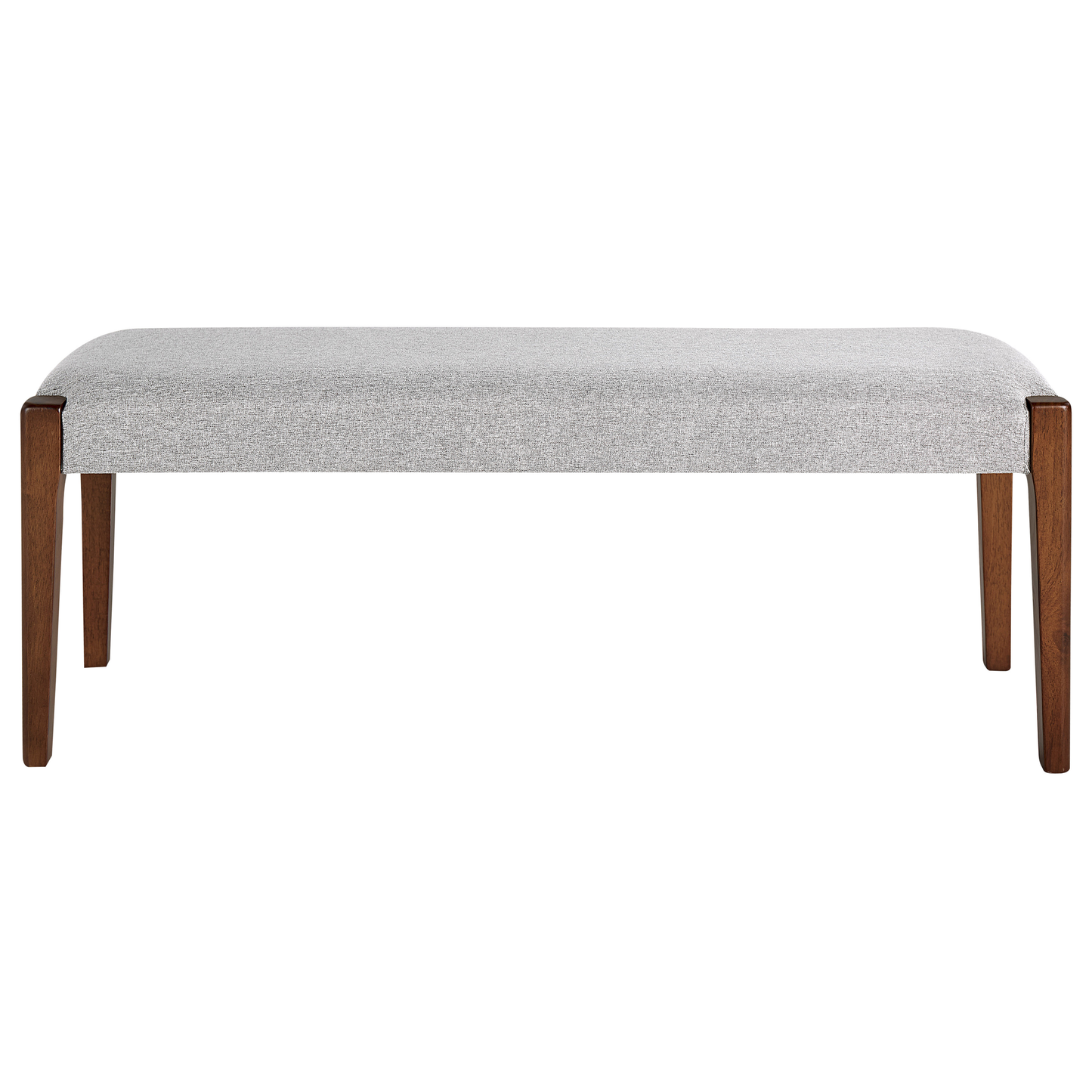 Hallway Bench Dark Wood Grey Upholstered Seat