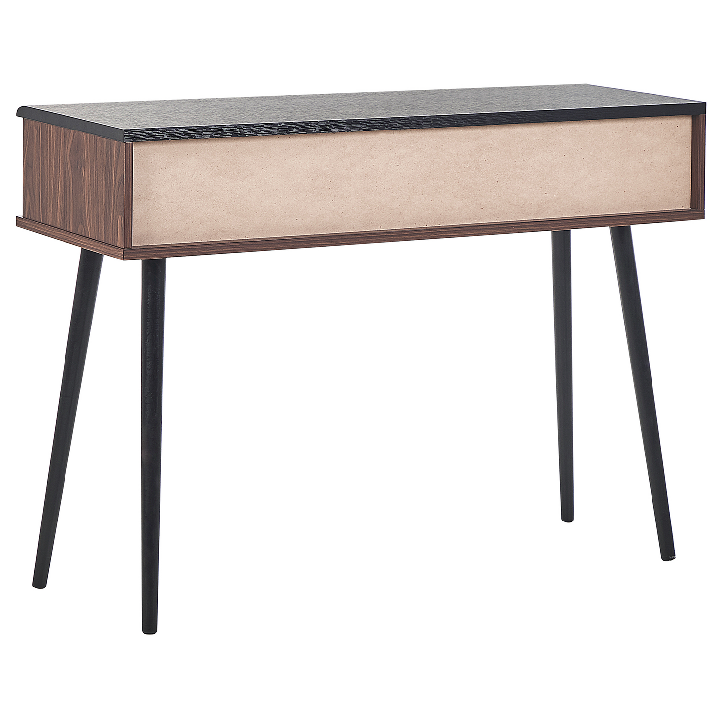 Console Table 110 x 40cm Dark Brown Rustic Sliding Door Cabinet