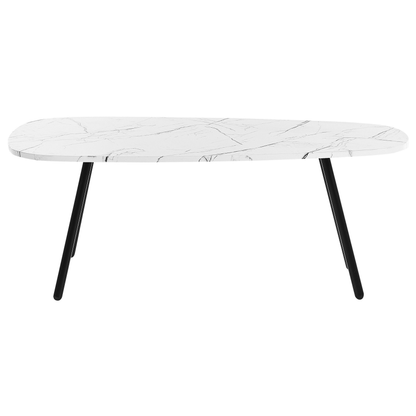 NovaHome White Coffee Table With Black MDF Iron Legs 110x60