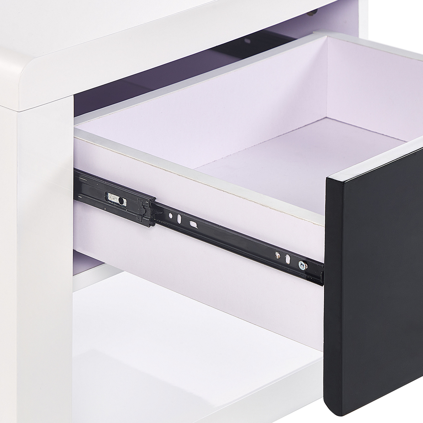 Brand TV Stand White And Black High Gloss MDF With 2 Drawers