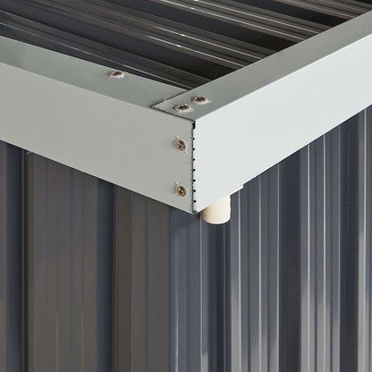Galvanized Steel Outdoor Shed Waterproof Grey