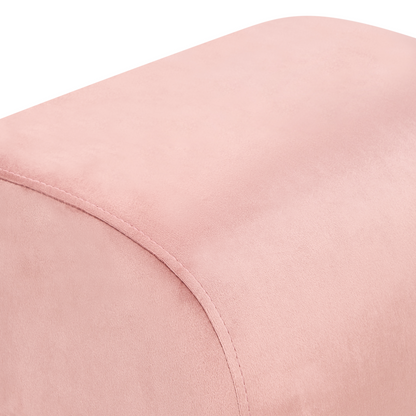 Pink Velvet U Shaped Pouffe Ottoman Modern Living Room