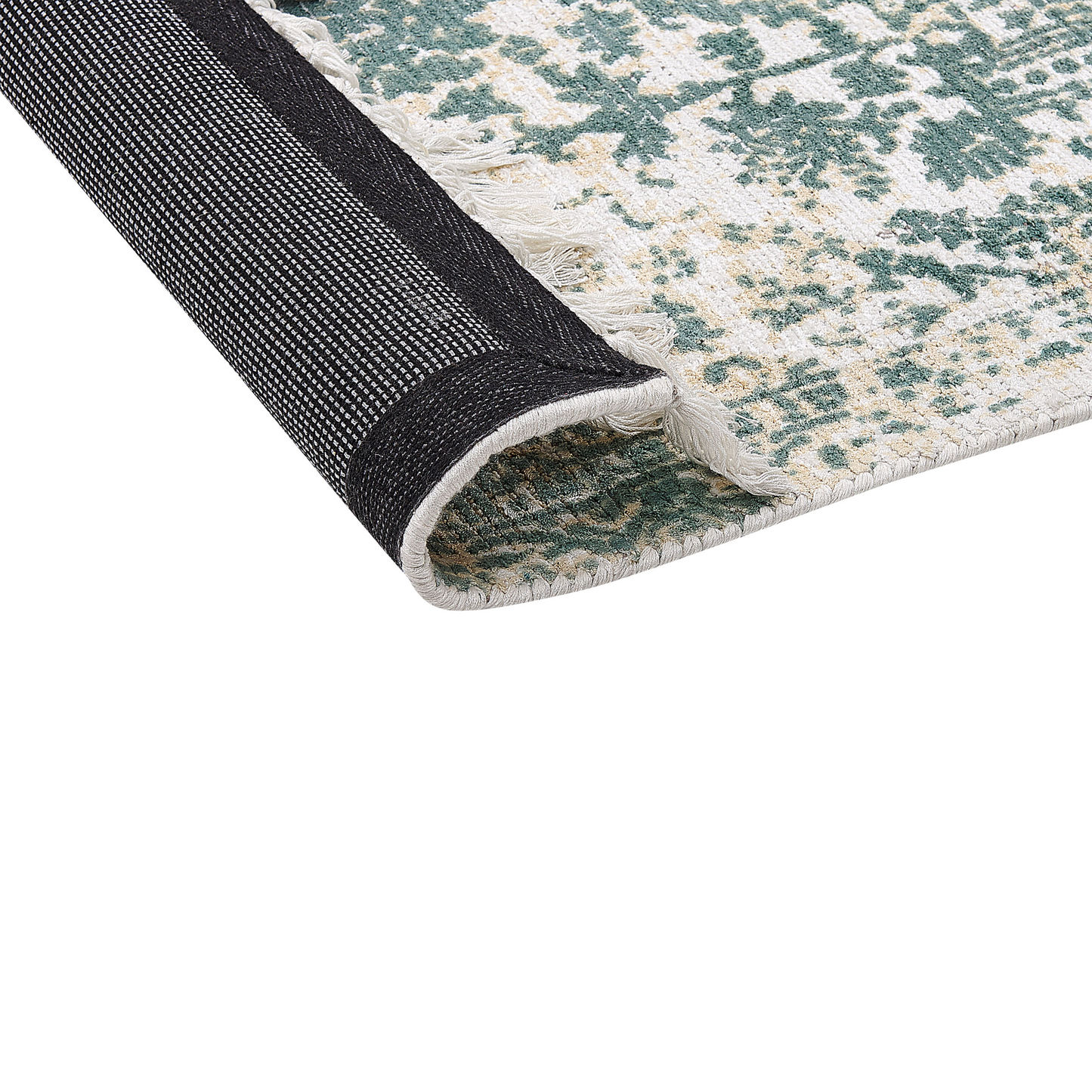 Viscose Oriental Distressed Area Rug Grey Green 160 x 230cm for Living Room and Bedroom