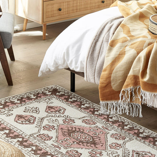 Hand Tufted Wool Area Rug 80 x 150cm Multicolour Geometric