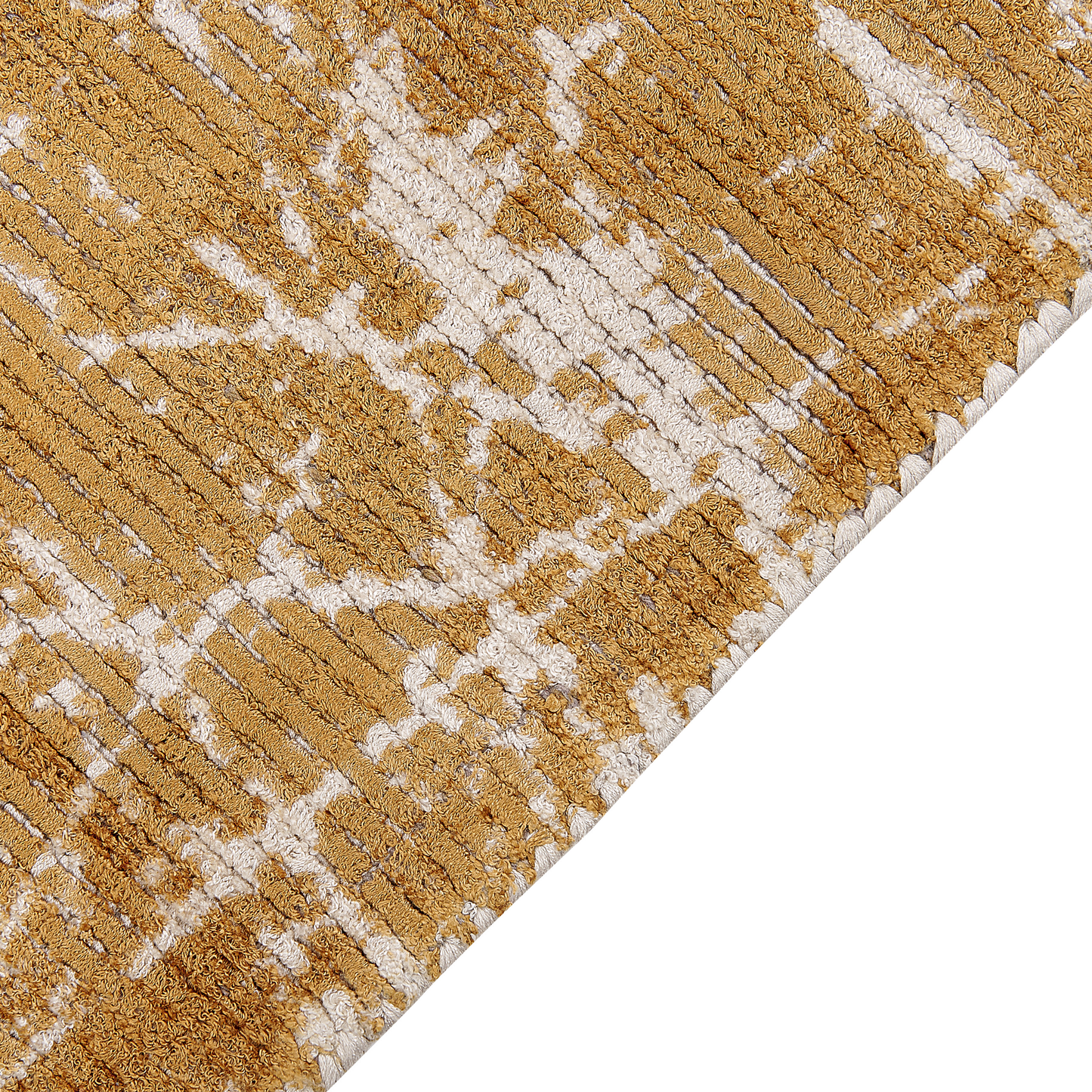 Area Rug Modern Glam Orange Viscose Fringed 80 x 150cm