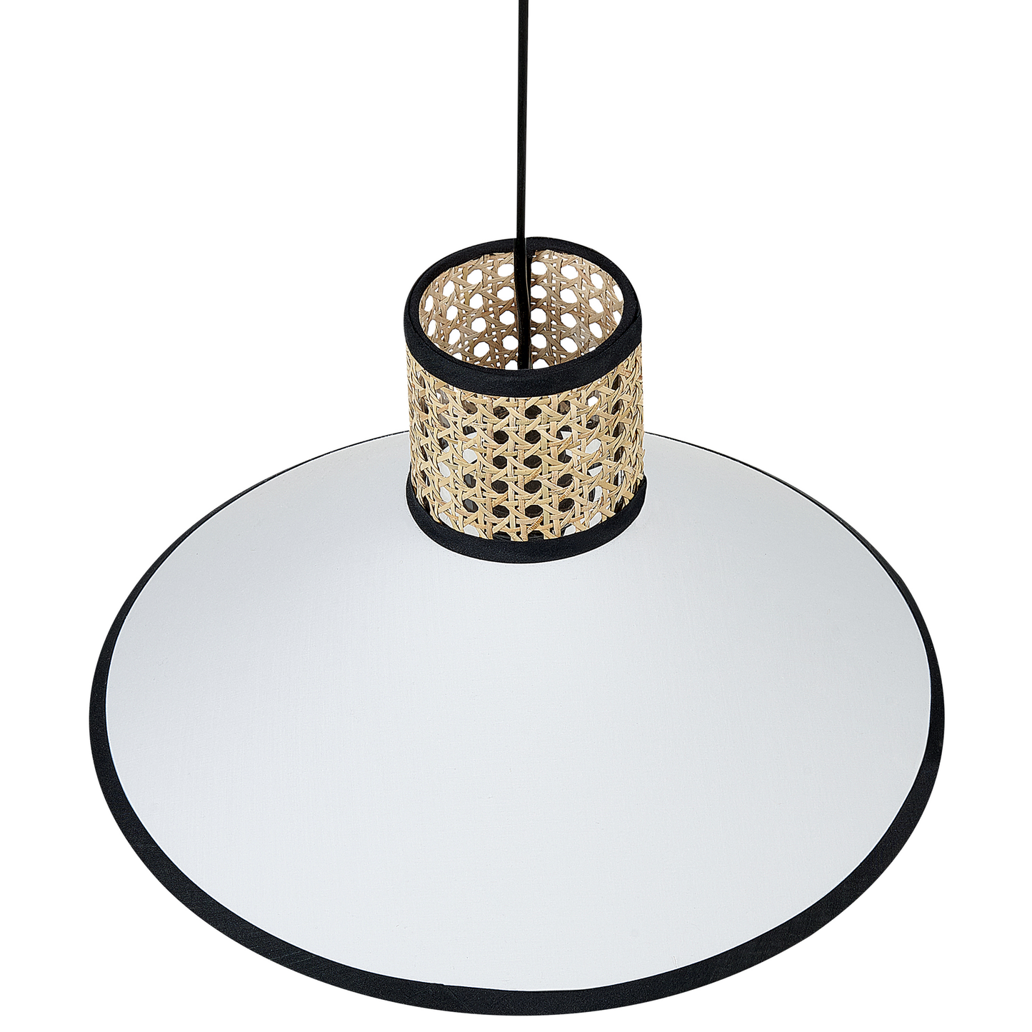 Pendant Lamp Natural White Rattan Shade Hanging Light