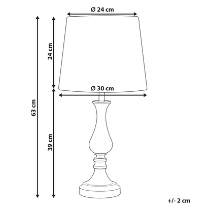 Table Lamp Gold Base With White Shade Vintage Design