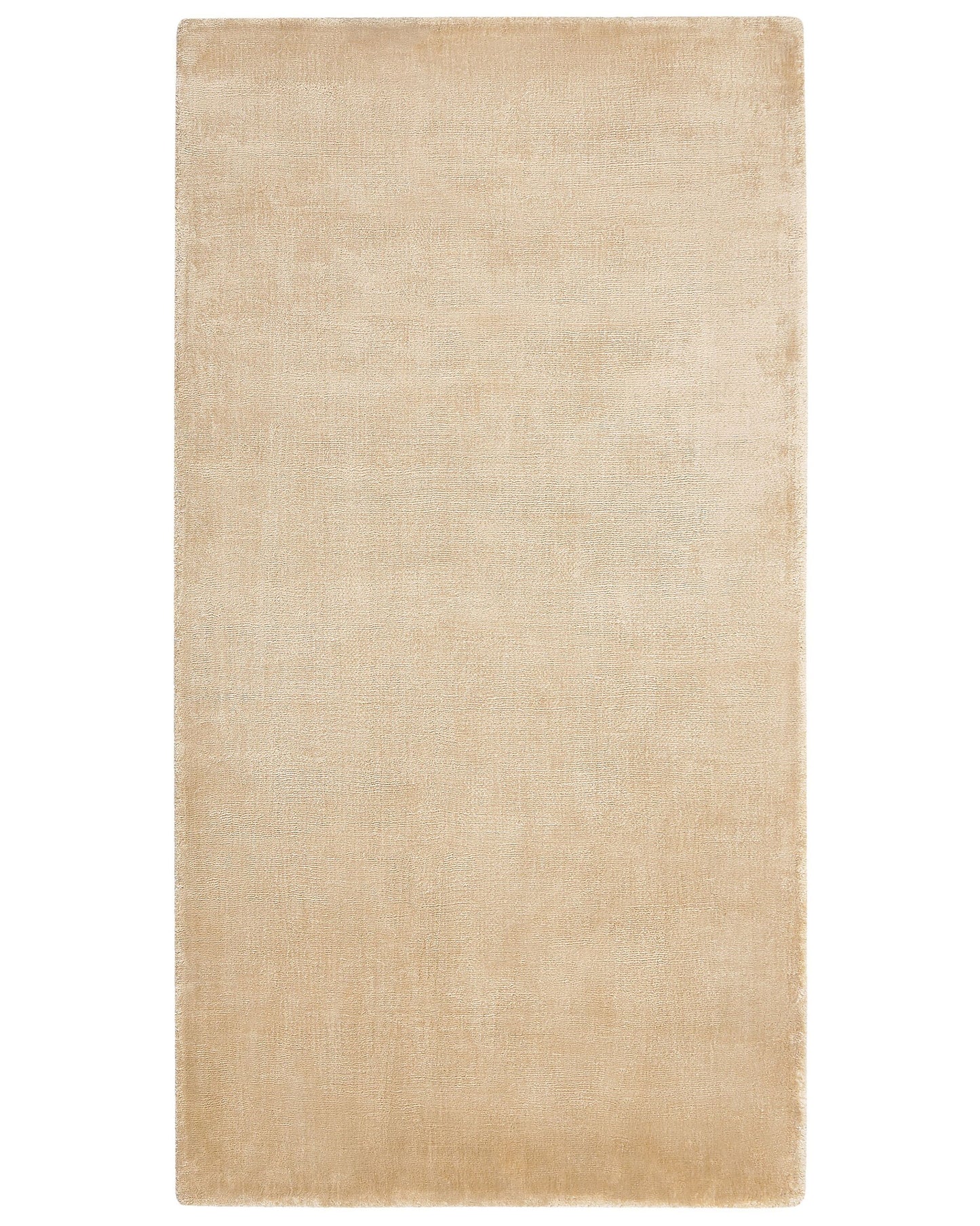 Golden Viscose Area Rug 80 x 150cm Tufted Low Pile