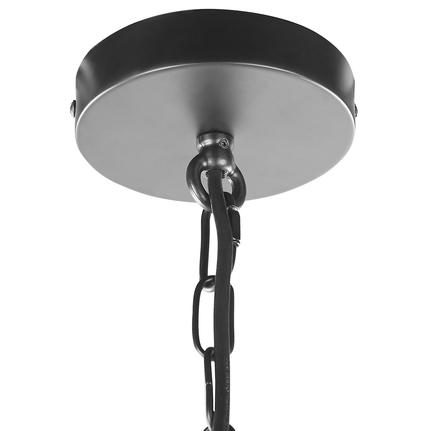 2 Pack Pendant Lamps Black Metal Frame Clear Glass Shade 166cm
