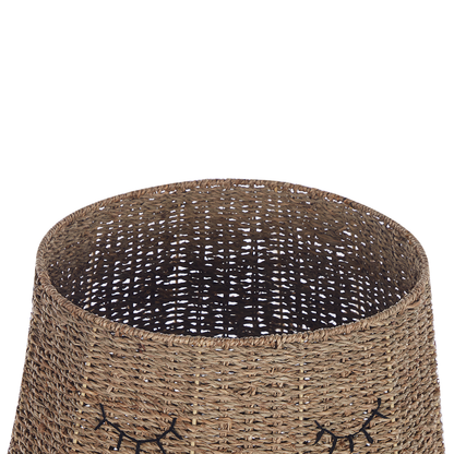Wicker Bear Natural Seagrass Bear Shaped Basket With Lid Toy Hamper For Kids Rooms