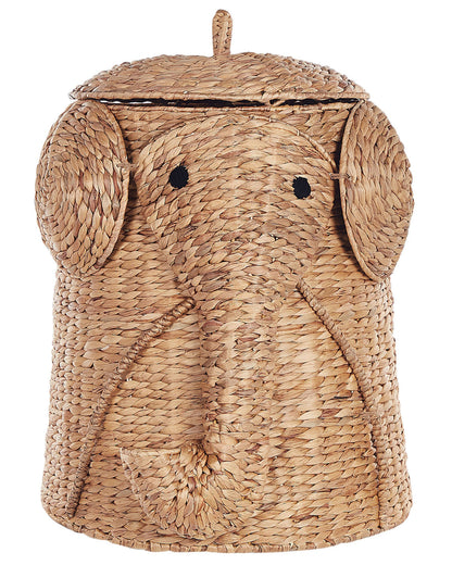 Hyacinth Home Wicker Elephant Toy Hamper Natural Water Hyacinth