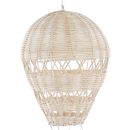 Lattan Hot Air Balloon Hanging Decor Handmade For Kids Room Natural