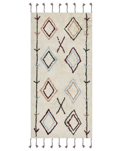 Hand Tufted Multicolour Cotton Area Rug 80 x 150cm