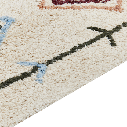 Hand Tufted Multicolour Cotton Area Rug 80 x 150cm
