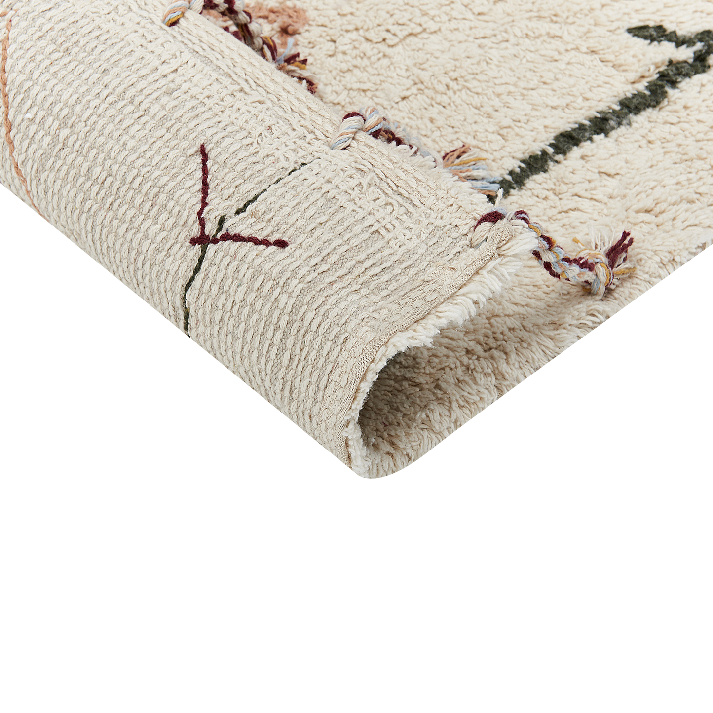 Hand Tufted Multicolour Cotton Area Rug 80 x 150cm