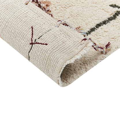 Hand Tufted Cotton Area Rug 140 x 200cm Multicolour