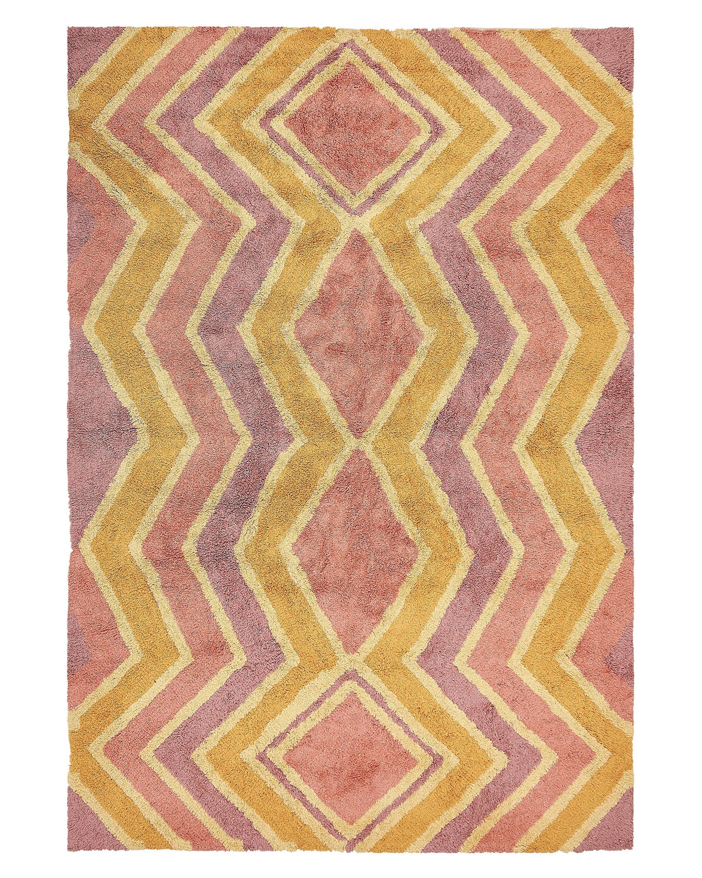 Area Rug Multicolour Cotton 140 x 200 Hand Tufted Modern Abstract
