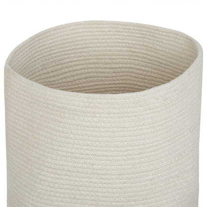Storage Basket Cotton With Lid Off White Laundry Bin For Home Organization