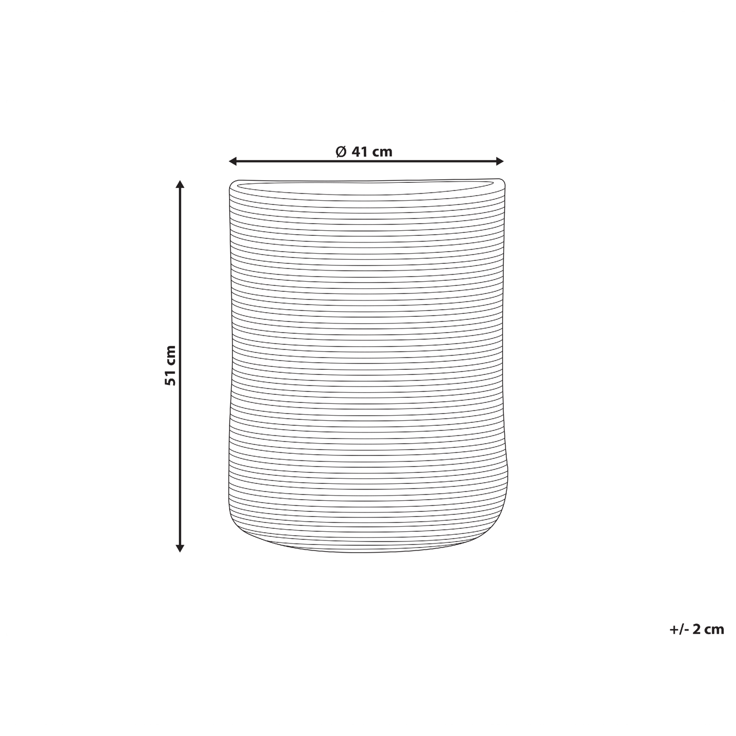 Storage Basket Beige And Black Cotton Striped Laundry Bin Large Capacity